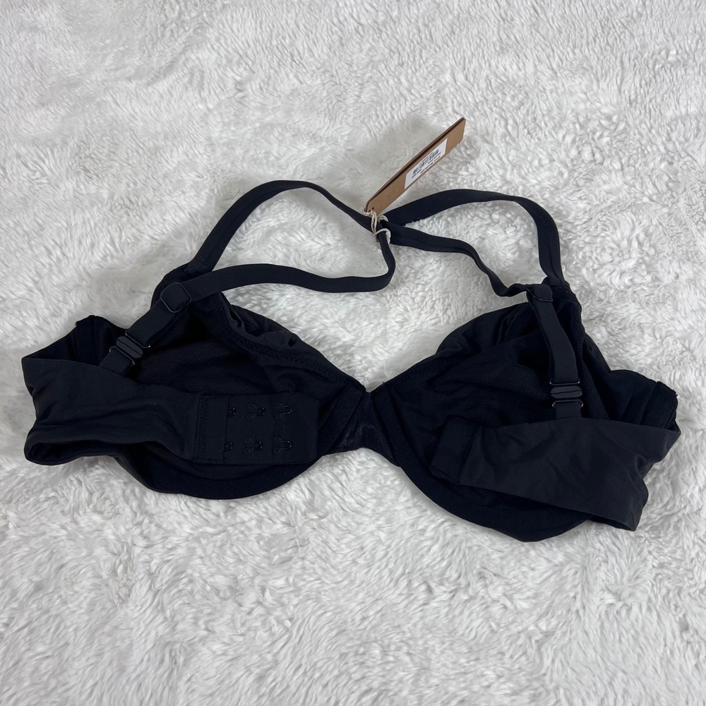 SKIMS Women's Unlined‎ Underwire Bra Onyx Black BR-UWR-0234 Size 32DD NEW - Picture 6 of 11